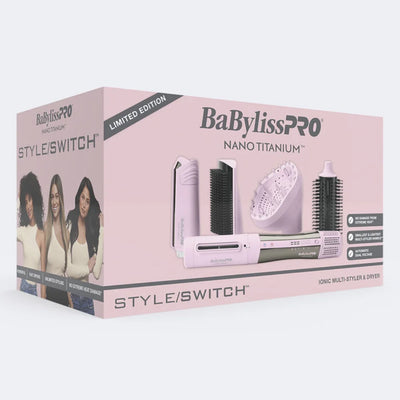 BaBylissPRO Nano Titanium Limited Edition - StyleSwitch - Ionic Multi-Styler & Dryer - Pink