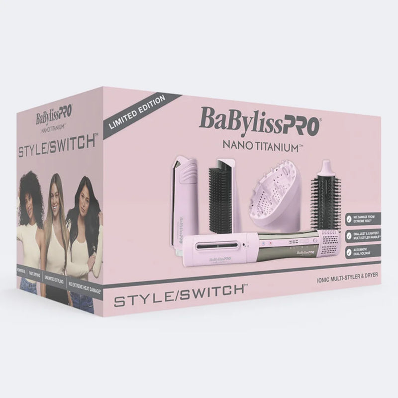 BaBylissPRO Nano Titanium Limited Edition - StyleSwitch - Ionic Multi-Styler & Dryer - Pink