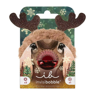 Limited Edition - Invisibobble Red Nose Reindeer 4pc