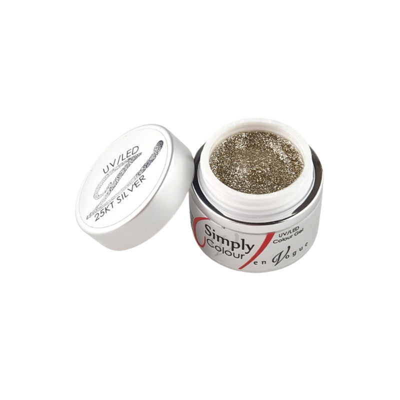 Simply Specialty Glitter Gel - 5ml 40707 - 25Kt Silver