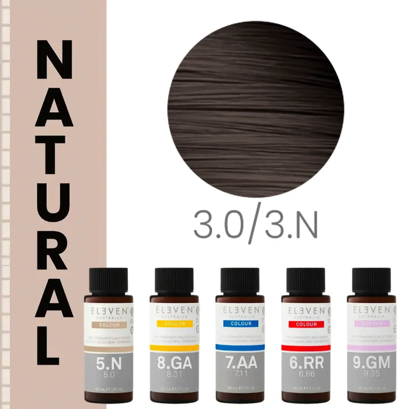 3.0/3N - NATURAL DARK BROWN - Eleven Color Liquid color - 60ml