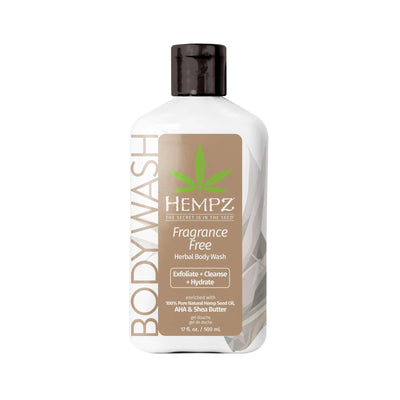 HEMPZ - Fragrance Free Herbal Body Wash - 500ml/17oz