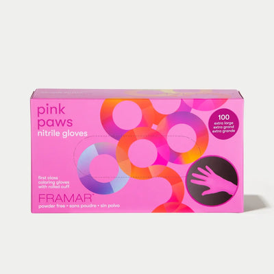 Pink Paws Nitrile Gloves - 100 Count