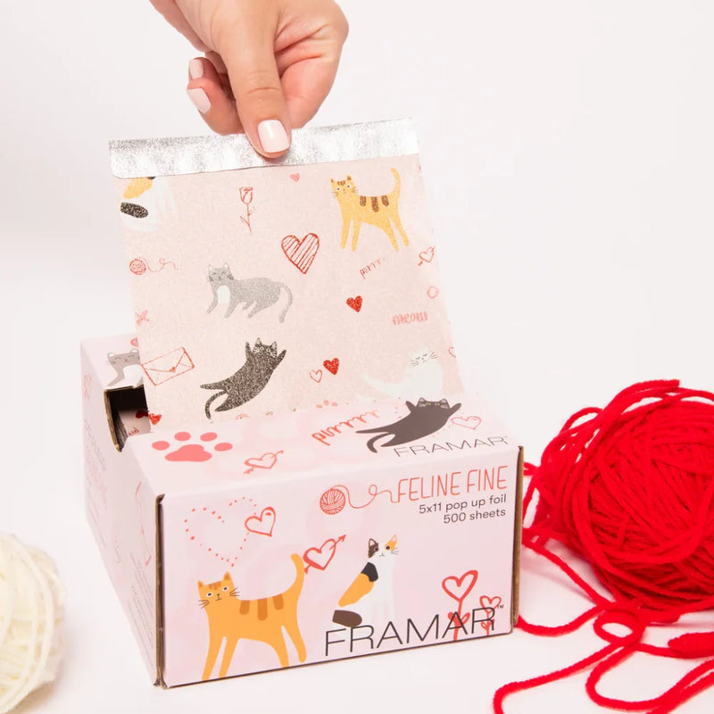Framar Foil It Embossed - FELINE FINE SHEETS - 5x11 Pre-Cut - 500pcs