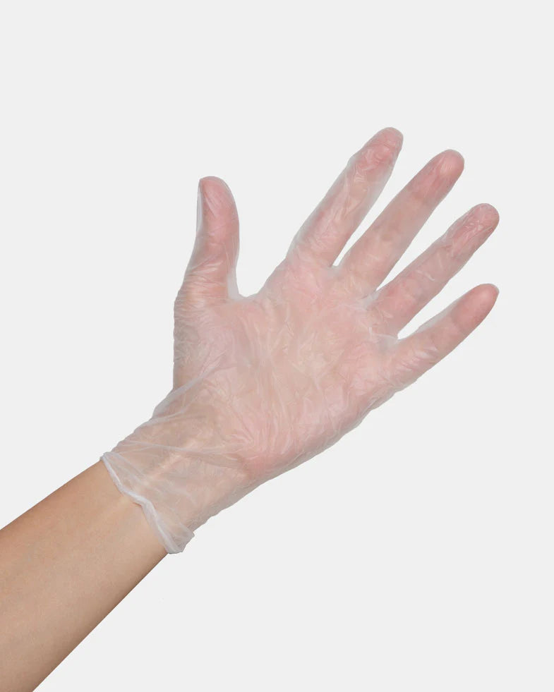 Crystal Clear Vinyl Gloves - Powder Free - 100pcs