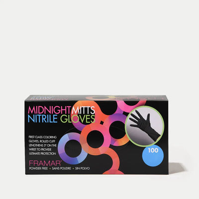 Midnight Mitts Nitrile Gloves - Powder Free - 100pcs