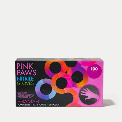 Pink Paws Nitrile Gloves - Powder Free - 100pcs