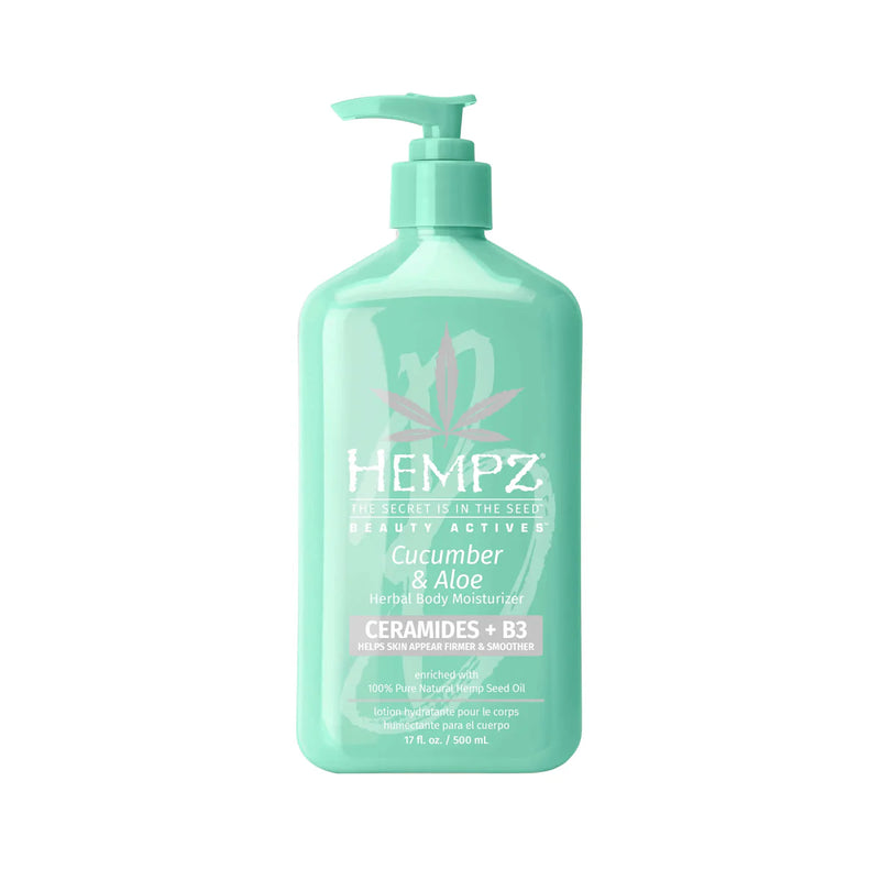 HEMPZ - Beauty Actives Cucumber & Aloe Herbal Body Moisturizer with Ceramides + B3