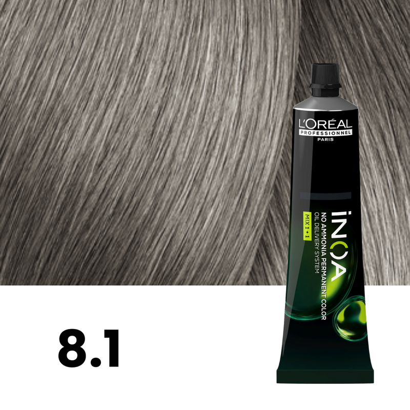 8.1/8B - Light Ash Blonde - Inoa Blues & Greens