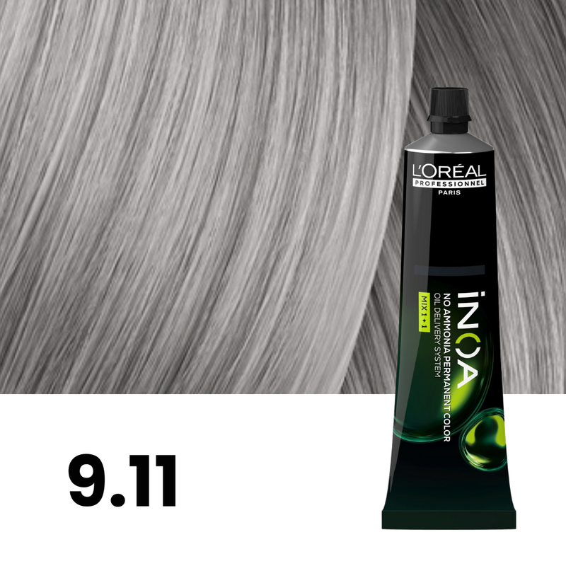 9.11/9BB - Very Light Extra Ash Blonde - Inoa Blues & Greens