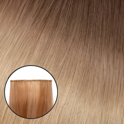 Ideal Hybrid Weft - Straight - (#12/60)-Louise - Ombre - Natural Black to Light Ash Blonde - 18.5"