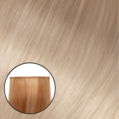Ideal Hybrid Weft - Straight - (#80)-Frankie - Natural - Lightest Ash Blonde - 22.5"