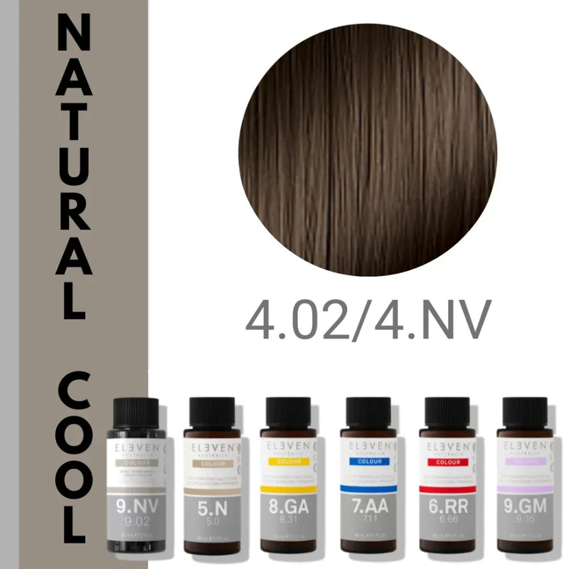 4.02/4NV - Medium Brown Violet - Eleven Color Liquid Color - 60ml