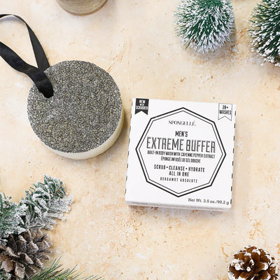 20+ Men's Extreme Buffer | Black Scrubber - BERGAMOT ABSOLUTE