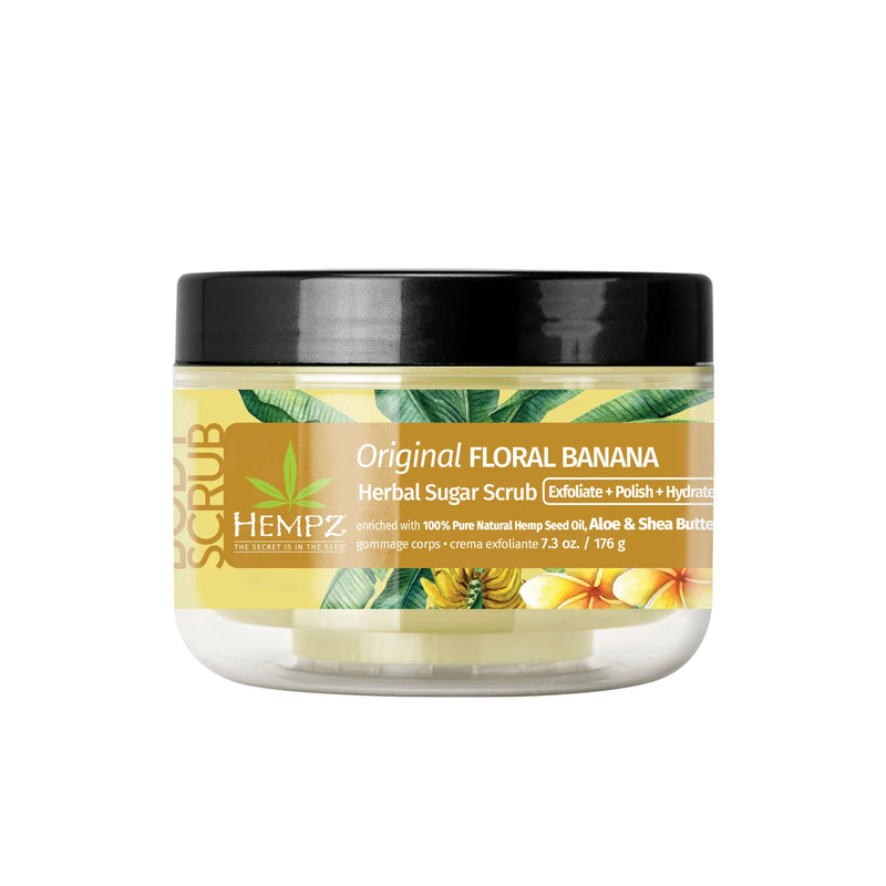 HEMPZ - Original Floral Banana Herbal Sugar Scrub - 176g/7.3oz