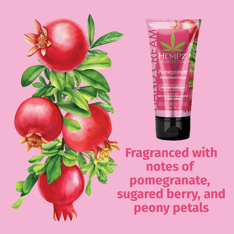 HEMPZ - Pomegranate Herbal Hand Cream - 89ml/3oz