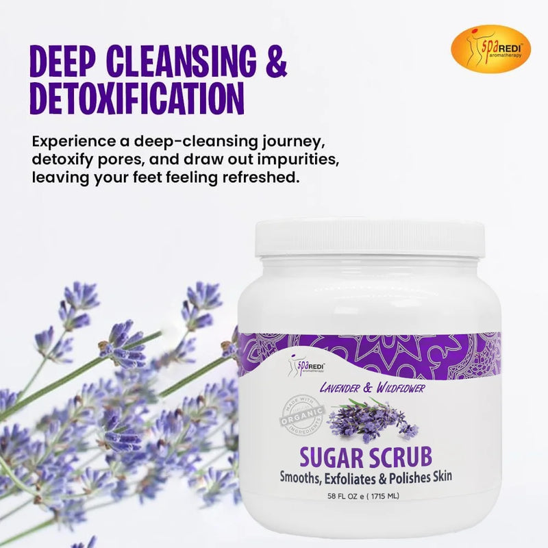 SPA REDI - Sugar Scrub - Lavender & Wildflower - 58oz