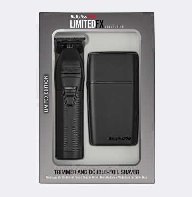 Babyliss Pro TRIMMER & DOUBLE FOIL SHAVER PREPACKS - MATTE BLACK