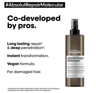 L'Oréal Professionnel SE Absolut Repair Molecular Concentrated Pre-Treatment Spray - 190ml