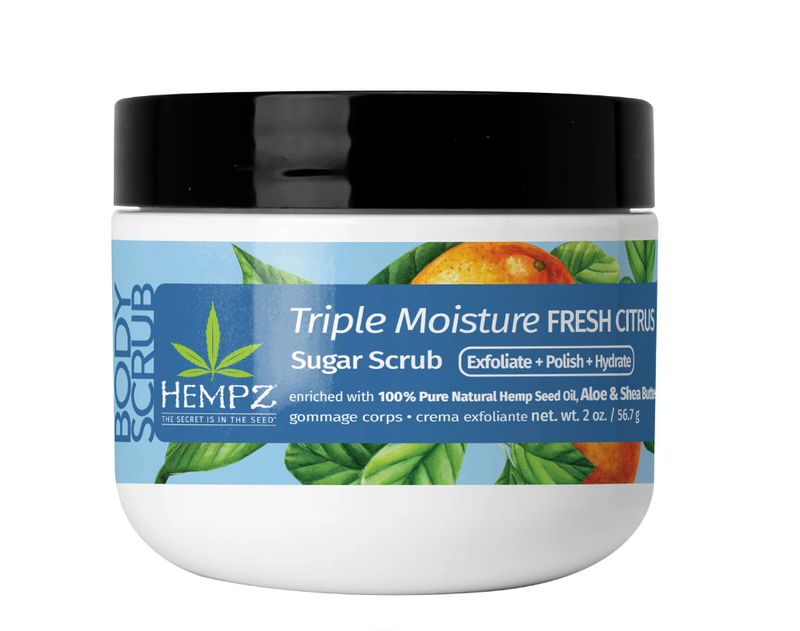 HEMPZ - TRIPLE MOISTURE BODY SUGAR BODY SCRUB - 2oz