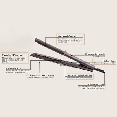 T3 - PRO CURLING STRAIGHTENER
