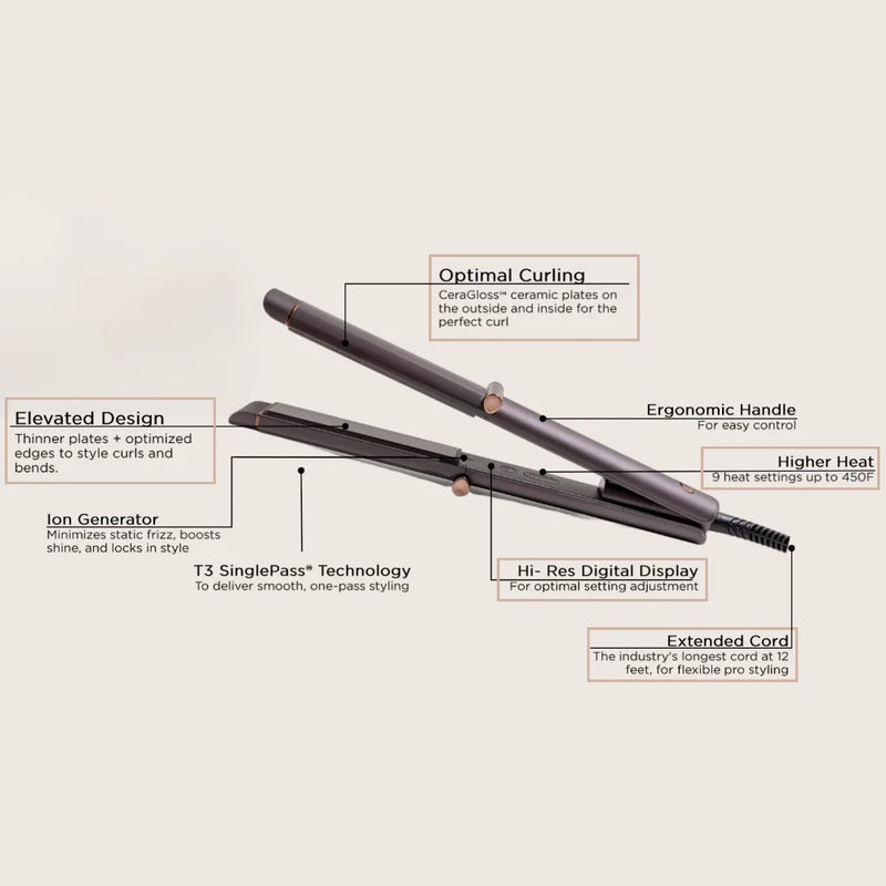 T3 - PRO CURLING STRAIGHTENER