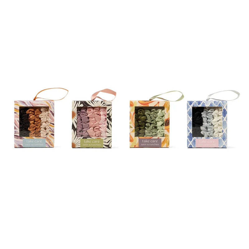 Take Care Satin Scrunchies - Assorted Color - 1 pk (6 pc)