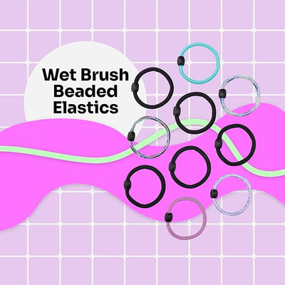 Wet Brush - Beaded Hair Elastics - Multi Colour - 10 Count