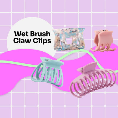 Wet Brush - Fashion Claw Clips, Assorted Sizes - 4-Pack, Sunset Pink