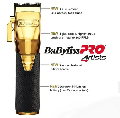 BaBylissPRO GoldFX Boost+ Clipper (Cord/Cordless)