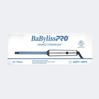 BaBylissPRO Nano-Titanium Ultra-Slim 1/2" Curling Wand
