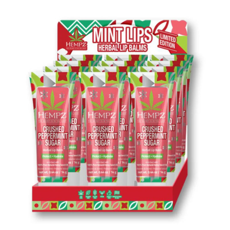 Limited Edition - CRUSHED PEPPERMINT SUGAR LIP BALM - 14g/.44oz DISPLAY