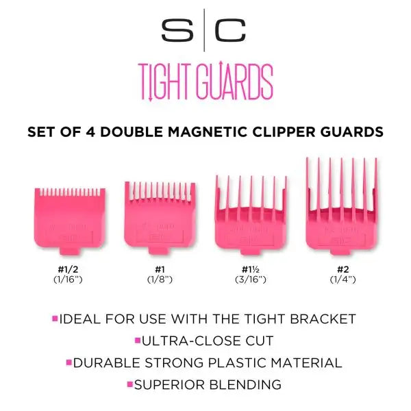 STYLCRFT Magnetic Tight Guards 4Pack - Hot Pink