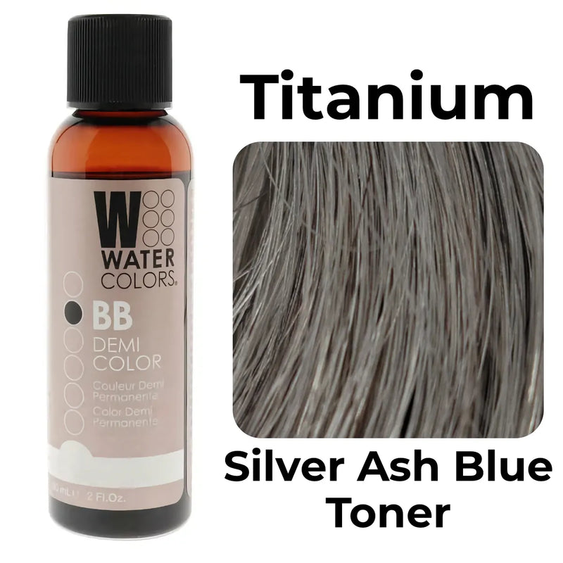 Titanium - Silver Ash Blue Toner - Watercolors BB Demi