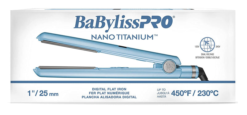 BaBylissPRO Nano-Titanium 1" I-Style Flat Iron