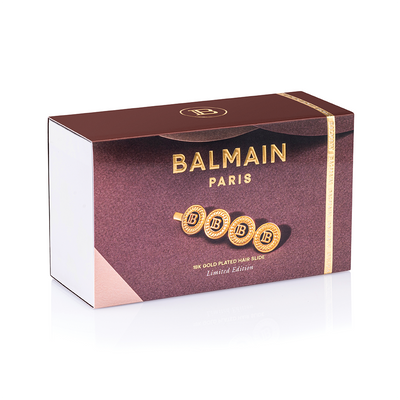 Balmain Paris Hair Couture Limited Edition Gold Genuine Leather