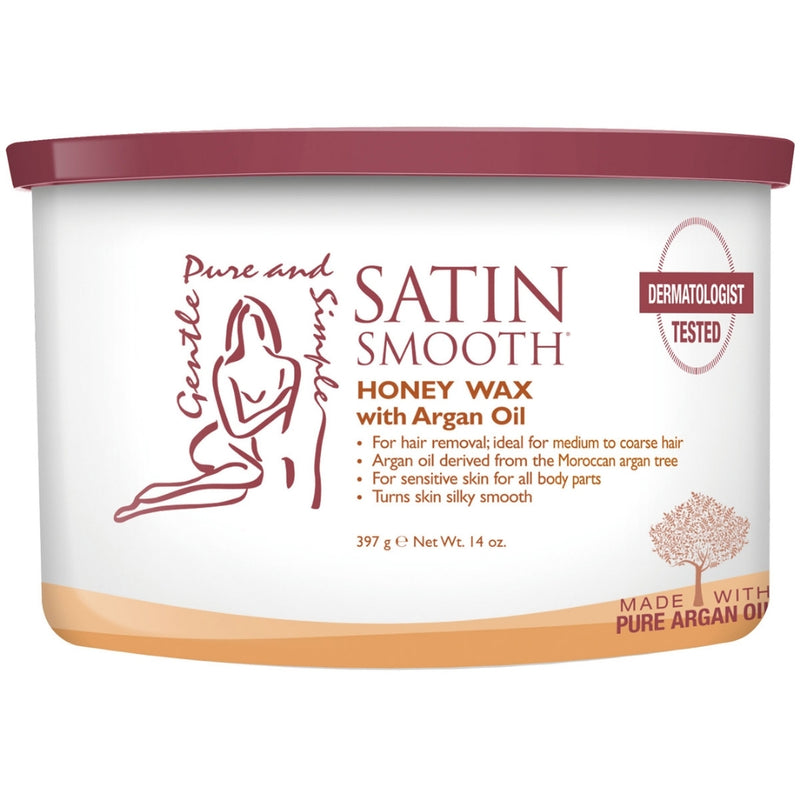 Satin Smooth Soft Honey Waxes - 14oz SSW14HAG - Honey Wax With Argan Oil