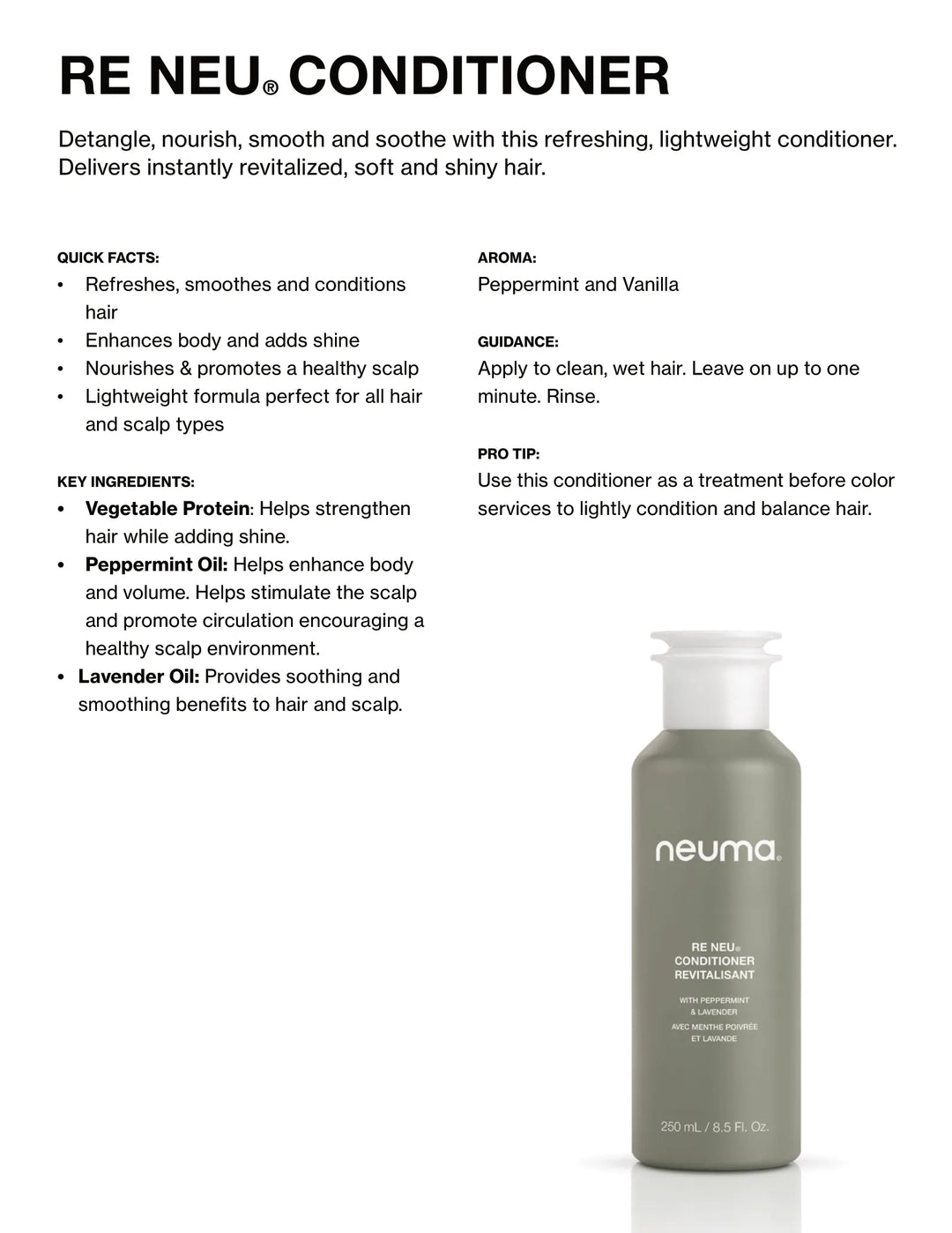 Neuma ReNue Conditioner – 250 Ml, Pflegende Spülung Für Strapaziertes Haar